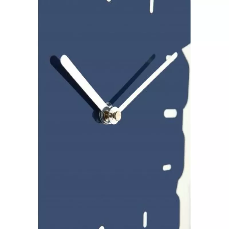 NeXtime Relógio de parede 3072bl Thumbs up, 40,5x41,5 cm, parede, azul/prateado