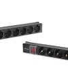 PDU de alumínio Qoltec para RACK | 16A | 16 x Schuko | vertical | 1,8 m