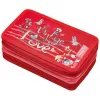 Estojo de lápis Herlitz 50038763 soft poliéster vermelho 190x115x80 mm