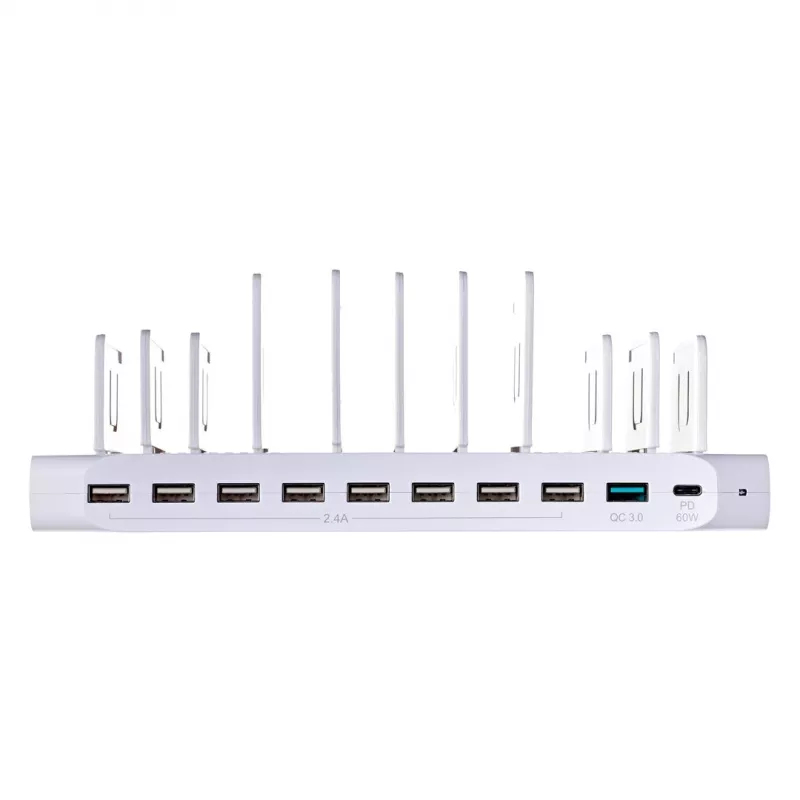 Organizador com estação de carregamento UNITEK Y-2190 de pé branco