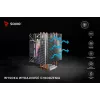 Dissipador de CPU SAVIO SAVGCOVORTEXX2ARGB com 4 heatpipes, ventoinha ARGB de 120 mm, preto