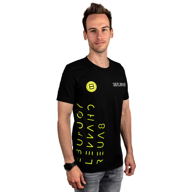 T-shirt der8auer Design YT Tamanho S – t-shirt casual de algodão, com branding der8auer