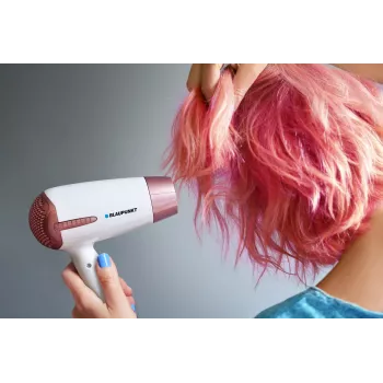 Secador de cabelo BLAUPUNKT HDD301RO — 1200W, 3 níveis de calor, 2 velocidades, nível frio, cabo dobrável, branco