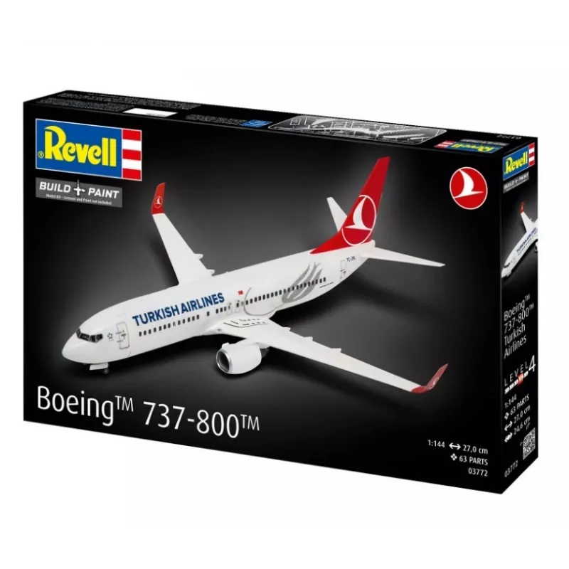 Avião de modelo em plástico REVELL Boeing 737-800 Turkish Air Escala 1:144