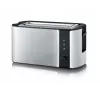 Torradeira automática de fenda longa AT 2590 (aço inoxidável/preto, 1.400 Watt, para 4 fatias de pão)