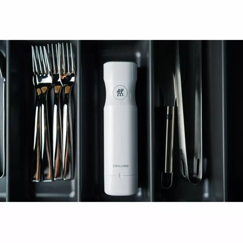 Máquina de vácuo ZWILLING FRESH & SAVE branco bomba, bateria 3,7 V, porta de carregamento Micro-USB, 190×50×50 mm, 330 g