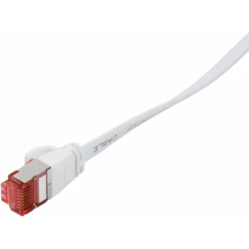 Logilink SlimLine - cabo de rede - RJ-45 (M) para RJ-45 (M) - 3 m - U/FTP, PiMF - CAT 6 - moldado, alívio de tensão, plano - branco (CF2061S)