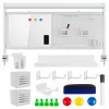 Divisória de secretária ergo office ER-301 W – proteção visual em aço com 1116 mm de largura com quadro magnético, branco, carga máx. 10 kg