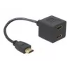 Adaptador HDMI DeLOCK 65056 0,2 m ficha para 2x conector fêmea