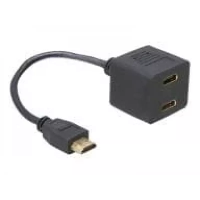 Adaptador HDMI DeLOCK 65056 0,2 m ficha para 2x conector fêmea