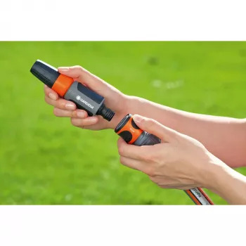 Conector de mangueira GARDENA Raccord Aquastop premium 18214-20 — conexão rápida com paragem de água