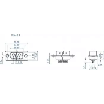 Conector de fio D-Sub 37 pinos DeLOCK 66704