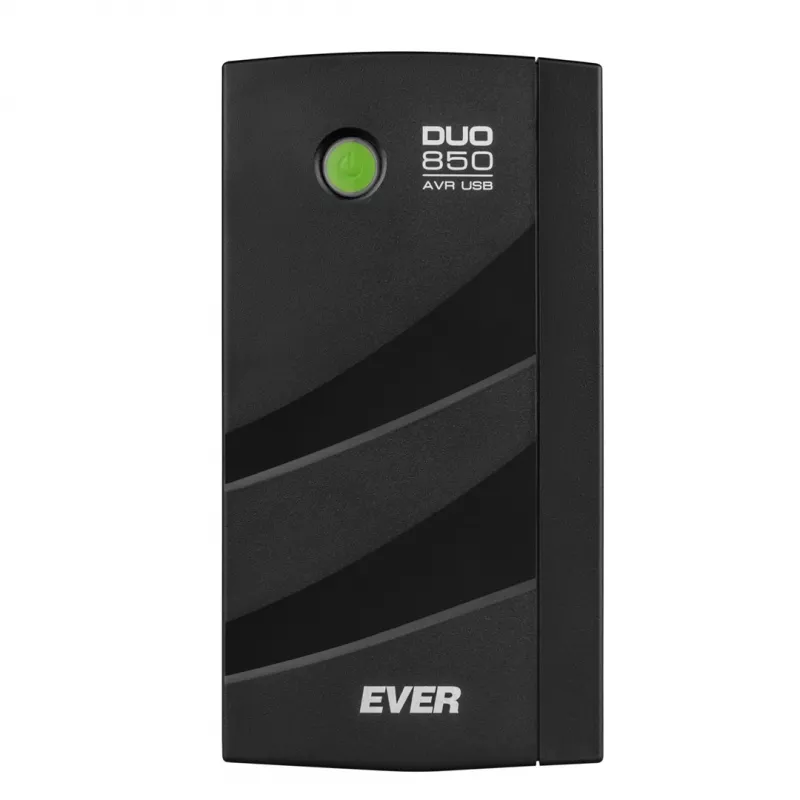 UPS EVER Ever Duo 850 PL T/DAVRTO-000K85/01 850VA Line-Interactive, 550W, AVR, 3 tomadas AC, 12V 2×5Ah, torre