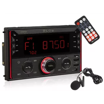 Rádio auto 2DIN BLOW AVH-9620 unidade double-DIN com Bluetooth 5.0, USB Type-A, ecrã de 2,8 polegadas, 4×60 W RMS