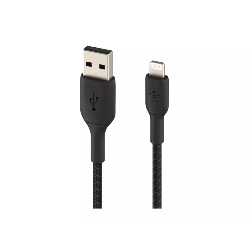 Cabo entrançado USB-Lightning 1 m preto