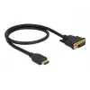 Adaptador de cabo de vídeo DeLOCK 85651 0,5 m HDMI tipo A DVI preto
