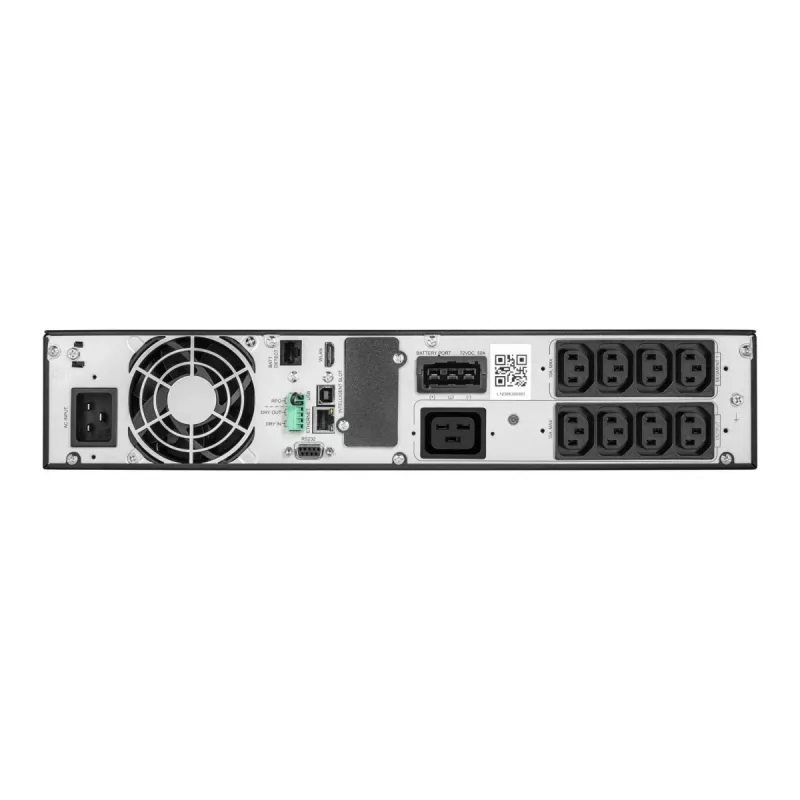 UPS online EVER Powerline RT PRO 3kVA 3kW Rack/Tower, dupla conversão, monofásico, saída 200–240 V, 9× saídas C13, LCD, baterias VRLA