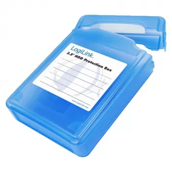 Logilink caixa de proteção para 1 HDD de 3.5 - caixa de proteção para disco rígido - azul (UA0133)