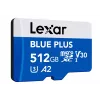 Cartão de memória MicroSDXC Lexar BLUE PLUS 512 GB, UHS‑I, leitura 170 MB/s, U3/V30