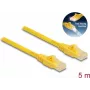 Cabo de rede DeLOCK RJ45 Cat.6A U/UTP 5 m amarelo