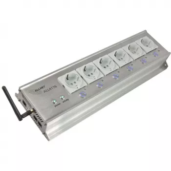 Extensão elétrica ALLNET ALL4176 6 tomadas com contador de energia para secretária e rack de 19 polegadas