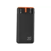Carregador portátil TRACER EnerGen 20000 mAh, Power Delivery 20W, entrada USB-C, 2 saídas USB-A, suporte para 3 dispositivos, laranja