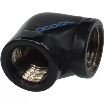 Conector em L Alphacool HF G1/4 fêmea para G1/4 fêmea - Deep preto (17042)
