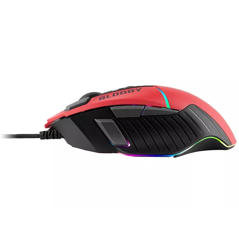 Rato gaming A4Tech Bloody W95Max – destro, com fio USB, 12000 DPI, 1 ms, 250 ips, 50 milhões de cliques, 146 g