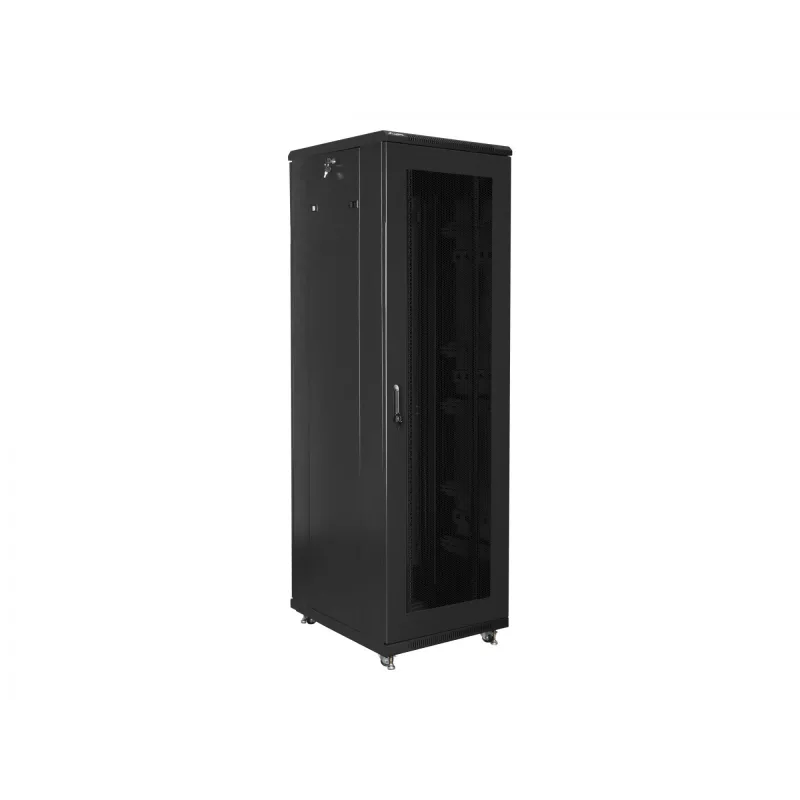Armário rack autónomo LANBERG FF01-6842-23B 42U, 800 mm de profundidade, 600 mm de largura, 95 kg, IP20, preto