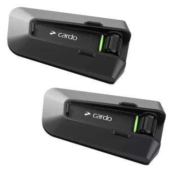 Cardo PT200101 intercomunicador para mota 2 canais 1600 m preto