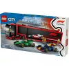 LEGO CITY 60445 F1 - Camião com carros RB20 e AMR24 F1
