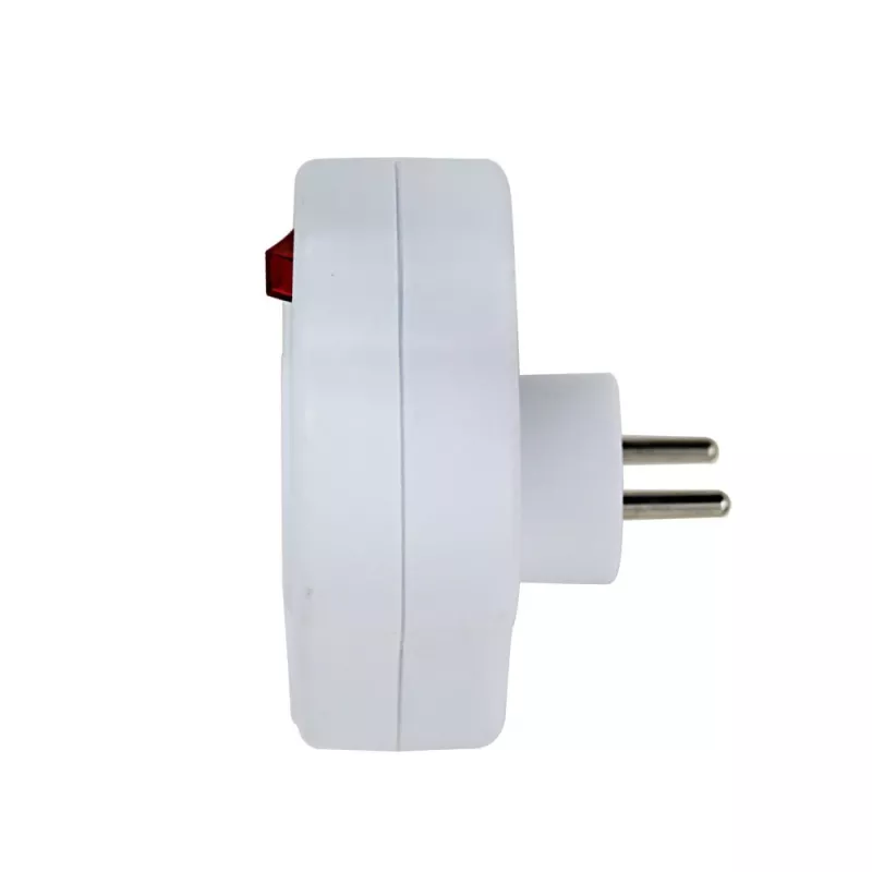 Splitter elétrico Esperanza ELK311W 2 tomadas USB-C USB-A entrada branco