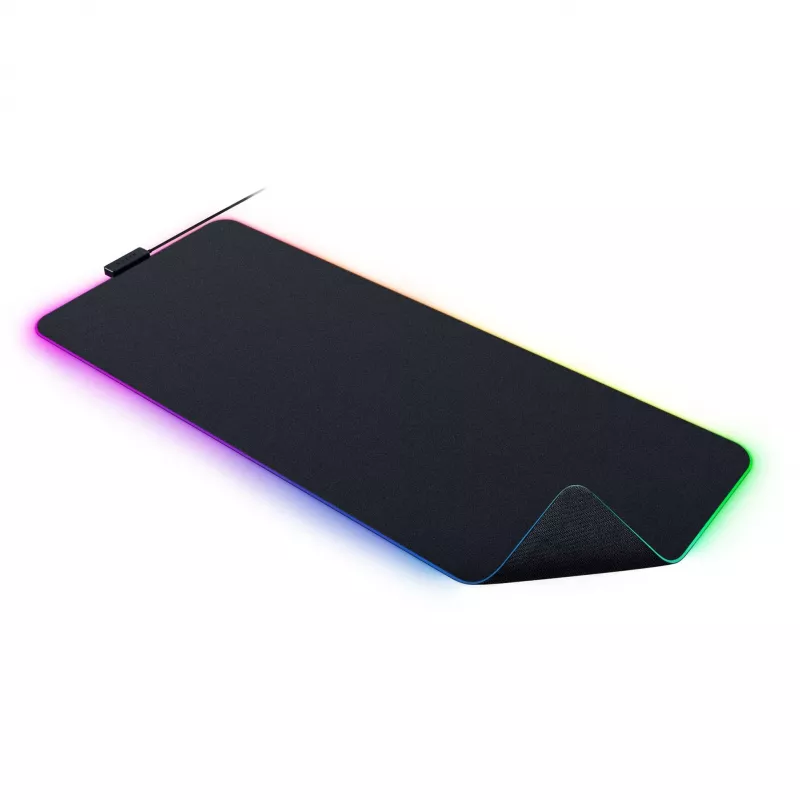 Tapete de rato Gaming Razer Strider Chroma – superfície de poliéster, 370×900 mm, preto, retroiluminação multicolorida