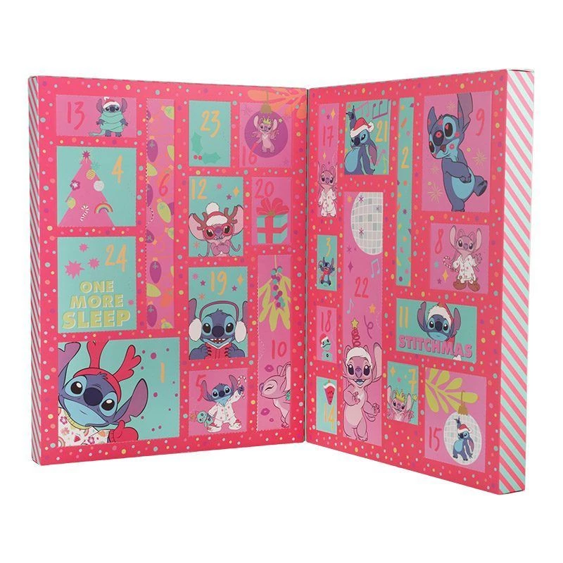 Calendário do Advento Paladone Stitch Papelaria 24 dias com 24 artigos de papelaria únicos