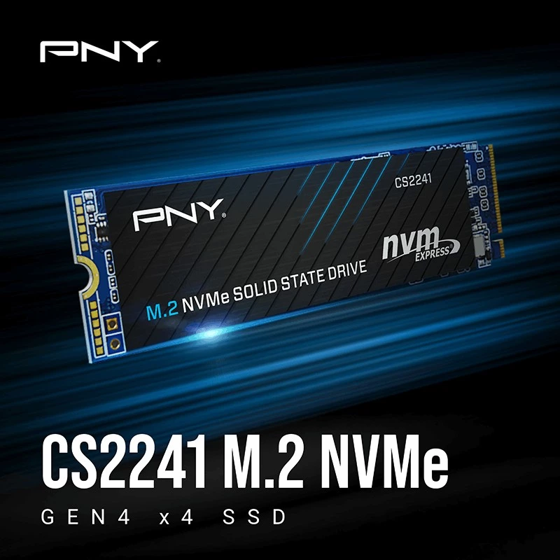 SSD PNY CS2241 M.2 NVMe PCIe 4.0 1 TB – Leitura 5100 MB/s, Escrita 3200 MB/s