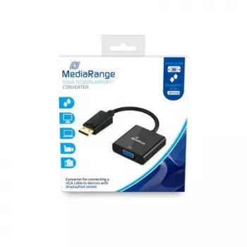 Adaptador de cabo de vídeo MediaRange MRCS173 0,15m VGA DisplayPort preto