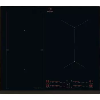 Placa de indução Electrolux EIS67453 60 cm, placa vitrocerâmica de 4 zonas, 7350 W, Bridge & Hob²Hood