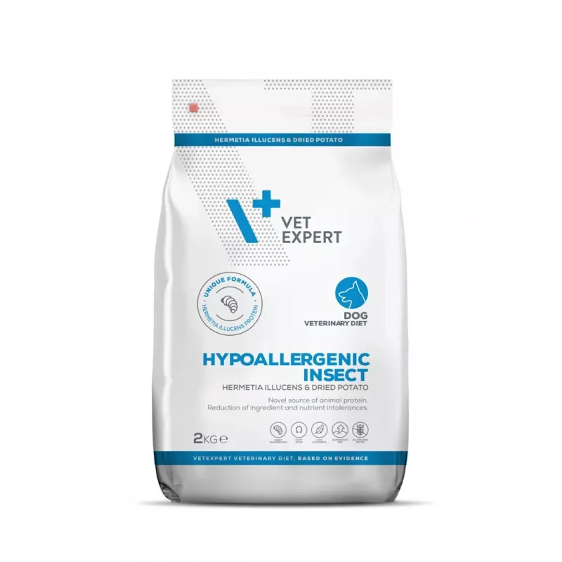 VETEXPERT Veterinary Diet Hypoallergenic Insect ração seca para cães 2 kg
