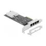 DeLOCK 89192 placa PCI Express x4 Quad LAN de 2,5 Gigabit, 4x RJ45, RTL8125