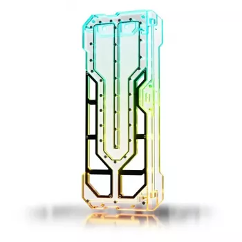 Caixa de computador Singularity Spectre 4 Aevum Elite Acrylic — transparente/preto com detalhes