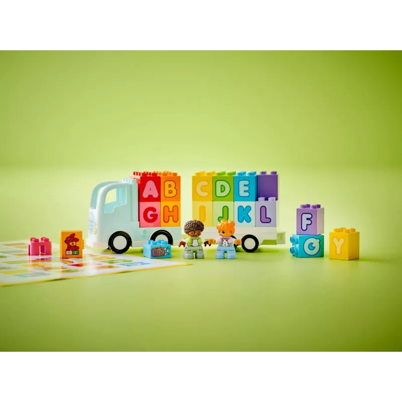 Brinquedo de construção LEGO DUPLO 10421 Camião ABC, 36 peças, 2 minifiguras, a partir de 2 anos, dimensões 110 × 140 × 70 mm