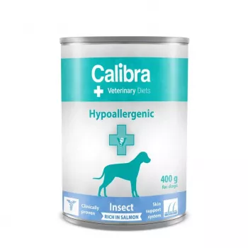 CALIBRA VD Dog Hypoallergenic Insect&Salmon - comida húmida para cães - 400g