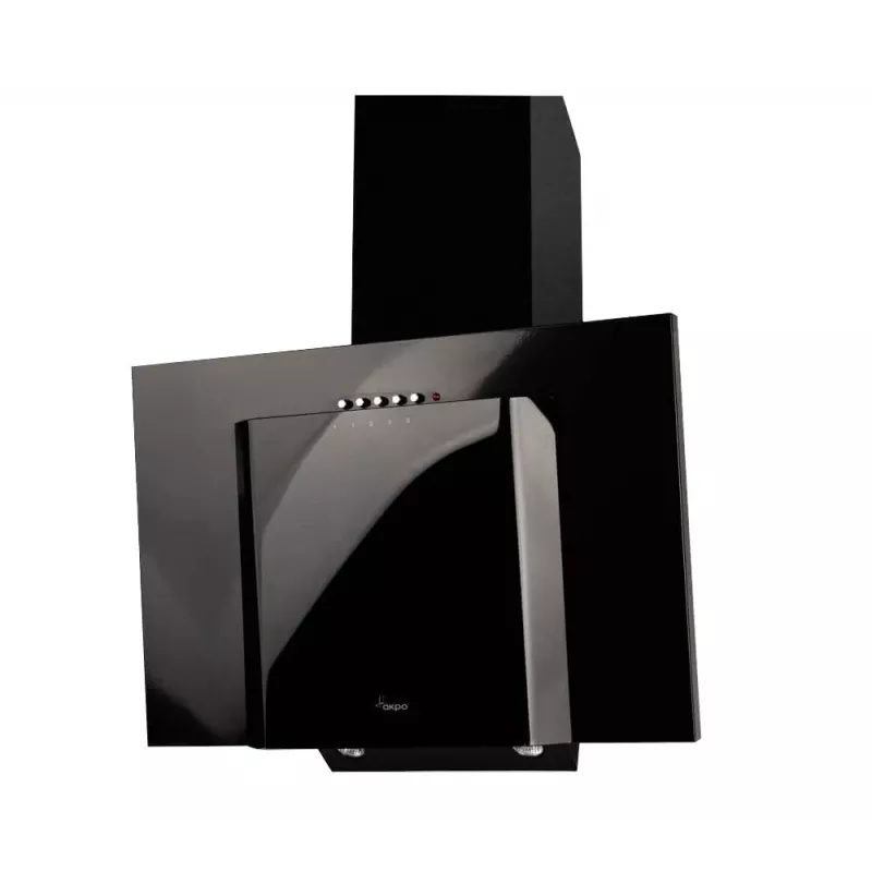 Exaustor de parede AKPO WK-4 Java Eco — 600 mm, 407 m³/h, 3 velocidades, 61 dB, vidro temperado preto