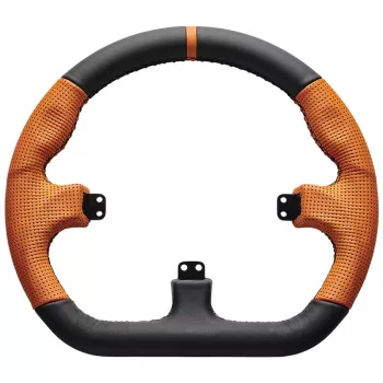 Aro de volante Sim-Racing Asetek SimSports GT Rim Closed D couro laranja
