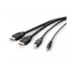 Cabo combo Belkin Secure KVM - cabo de vídeo / USB / áudio - conforme TAA - USB, mini-jack, HDMI (M)