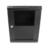 Delock 43418 Armário de rede de 10" com porta de vidro, 8U, preto