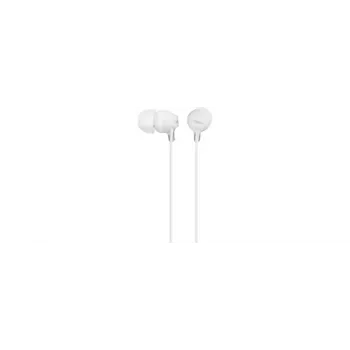 Sony MDR-EX15LP, com fios, 8 - 22000 Hz, música, 3 g, auscultadores, branco