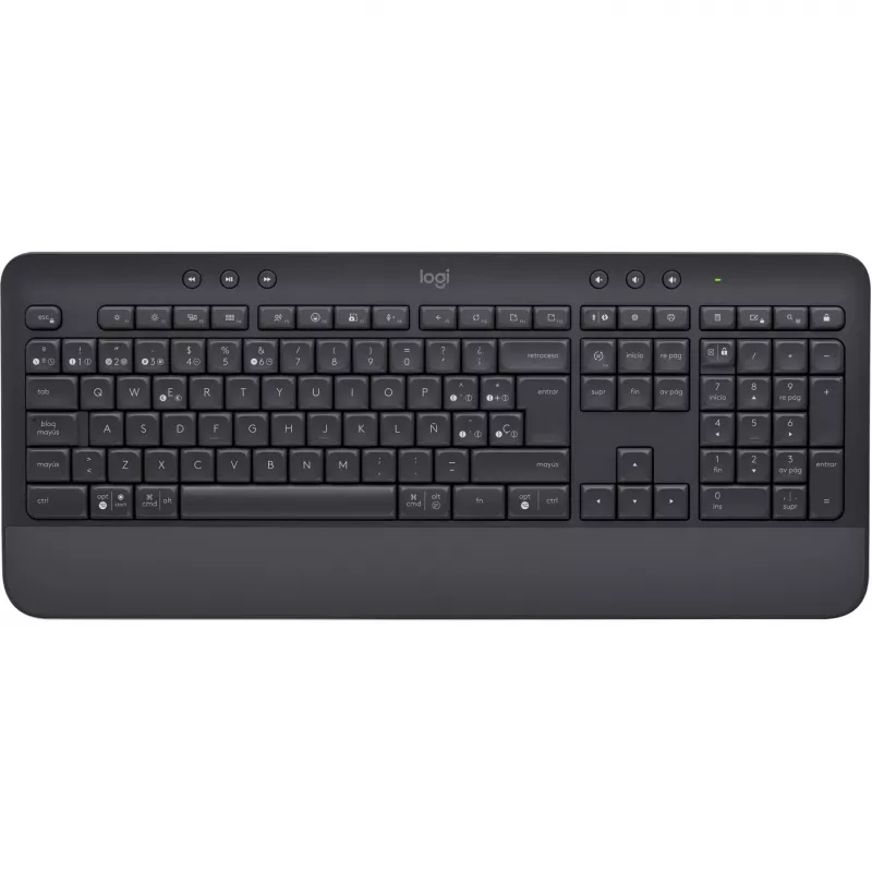 Logitech Signature K650 - Teclado - Sem fios - Bluetooth 5.1 - QWERTY - Espanhol - Grafite (920-010917)