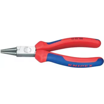 Alicate de bico redondo Knipex compr.160mm cabeça polida-bainhas multicomponente