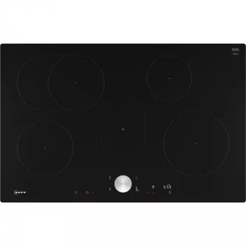 Placa de indução Neff N 90 preta de encastrar 80 cm com 5 zonas